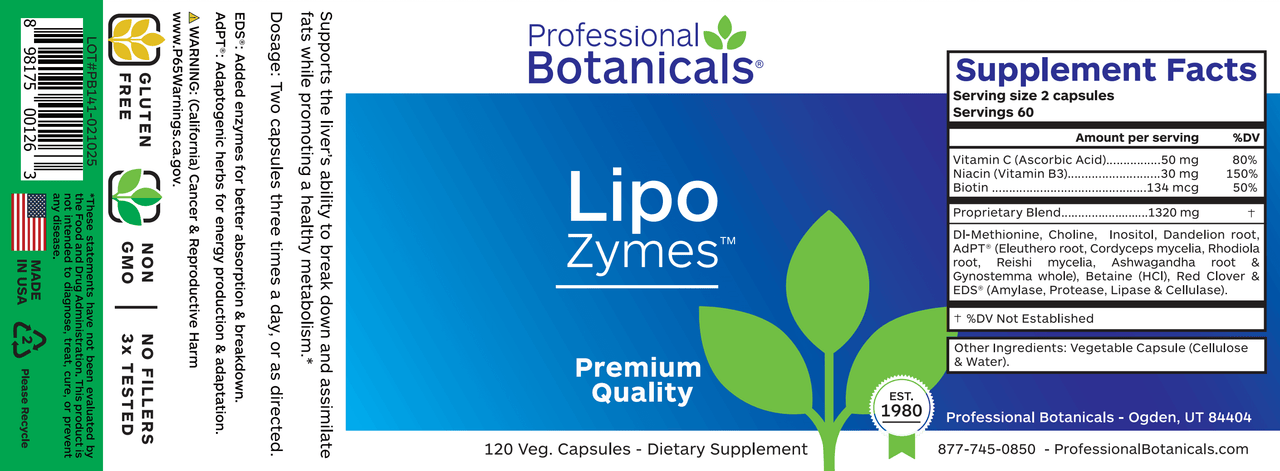 LIPO ZYMES (120C) Biotics Research Supplement - Conners Clinic