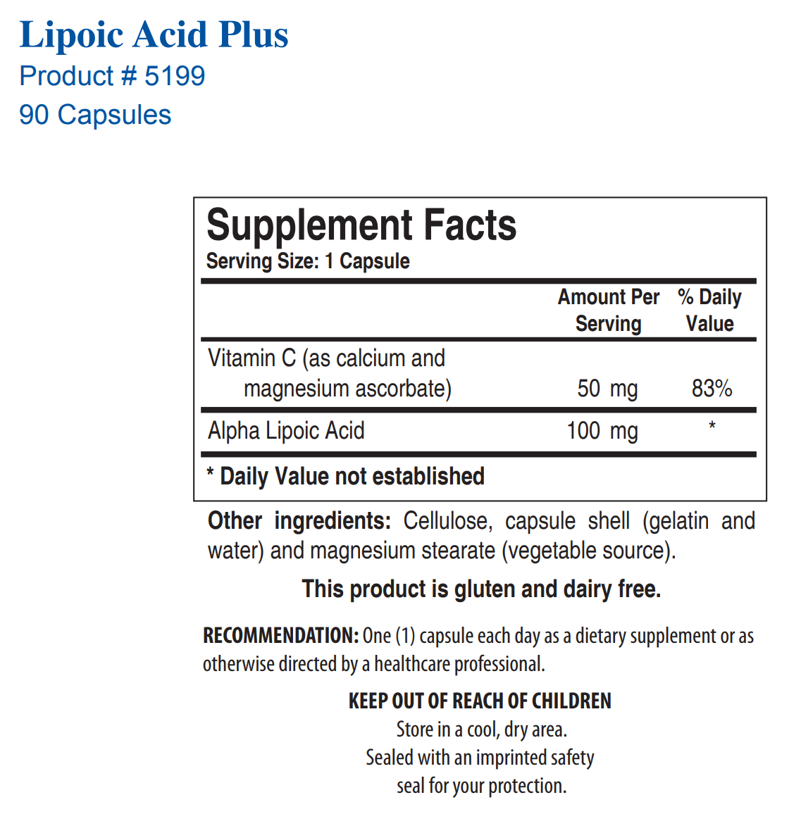 LIPOIC ACID PLUS (90C) Biotics Research Supplement - Conners Clinic