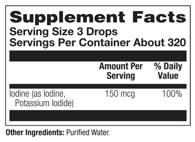Liquid Iodine Plus 2 oz AllVia Supplement - Conners Clinic