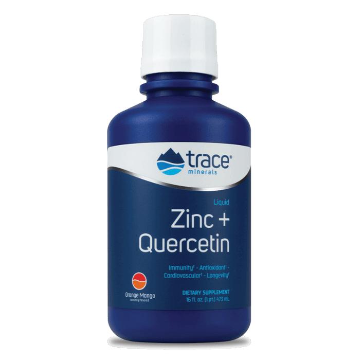 Liquid Zinc + Quercetin Orange Mango 16 fl oz Trace Minerals Supplement - Conners Clinic