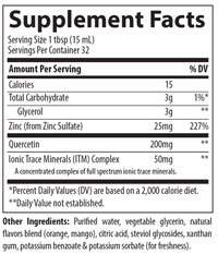 Thumbnail for Liquid Zinc + Quercetin Orange Mango 16 fl oz Trace Minerals Supplement - Conners Clinic