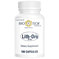 Thumbnail for Lith-Oro 20 mg 100 Capsules Bio-Tech Pharmacal Supplement - Conners Clinic