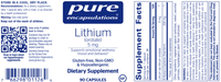 Thumbnail for Lithium (orotate) 5 mg 90 vcaps * Pure Encapsulations Supplement - Conners Clinic