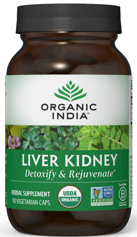 Liver Kidney 90 Capsules Organic India Supplement - Conners Clinic