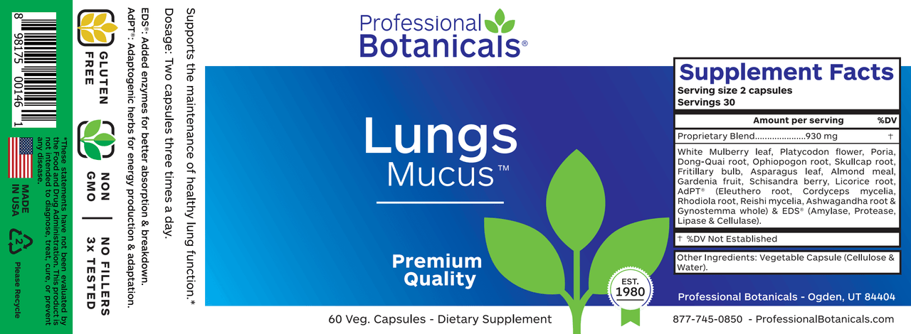 LUNGS MUCUS (60C) Biotics Research Supplement - Conners Clinic