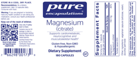 Thumbnail for Magnesium (citrate) 150 mg 180 vcaps * Pure Encapsulations Supplement - Conners Clinic