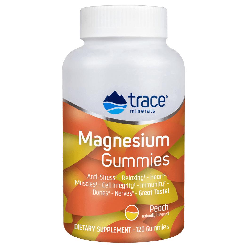 Magnesium Gummies Peach 120 Gummies Trace Minerals Supplement - Conners Clinic