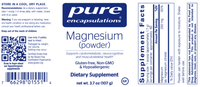 Thumbnail for Magnesium (powder) 107 g * Pure Encapsulations Supplement - Conners Clinic