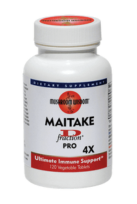 Thumbnail for Maitake D-Fraction PRO 4X 120 Tablets Mushroom Wisdom Supplement - Conners Clinic