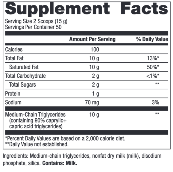 MCT Powder 50 servings * Metagenics Supplement - Conners Clinic