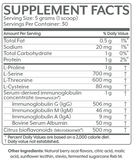 MegaMucosa Berry Acai 30 Servings Microbiome Labs - Conners Clinic