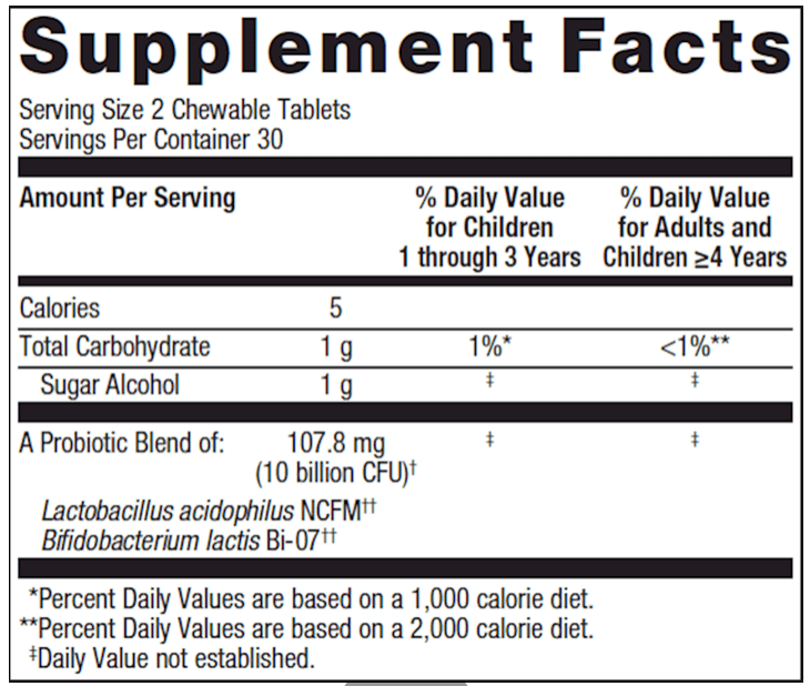 MetaKids Probiotic 60 tabs * Metagenics Supplement - Conners Clinic