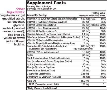 Mighty Mini Prenatal+DHA 90 Softgels Zahler Supplement - Conners Clinic