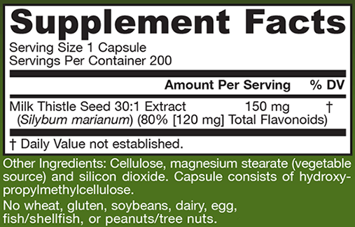 Milk Thistle 200 Capsules Jarrow Formulas Supplement - Conners Clinic