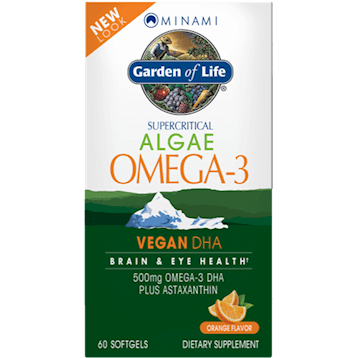 Min Algae Omega-3 Vegan DHA 60 softgels * Garden of Life Supplement - Conners Clinic