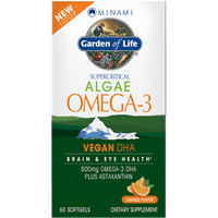 Thumbnail for Min Algae Omega-3 Vegan DHA 60 softgels * Garden of Life Supplement - Conners Clinic