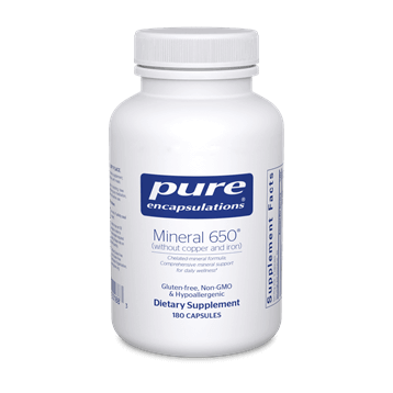 Mineral 650 (w/out CU & FE) 180 vcaps * Pure Encapsulations Supplement - Conners Clinic
