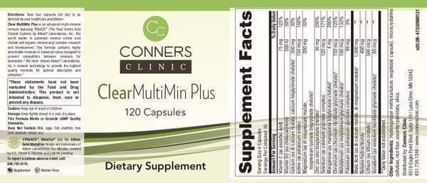 Mineral Plex 120 caps Conners Clinic Supplement - Conners Clinic