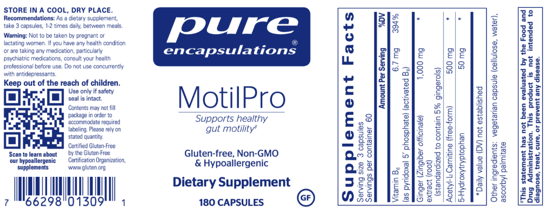 MotilPro 180 vcaps * Pure Encapsulations Supplement - Conners Clinic