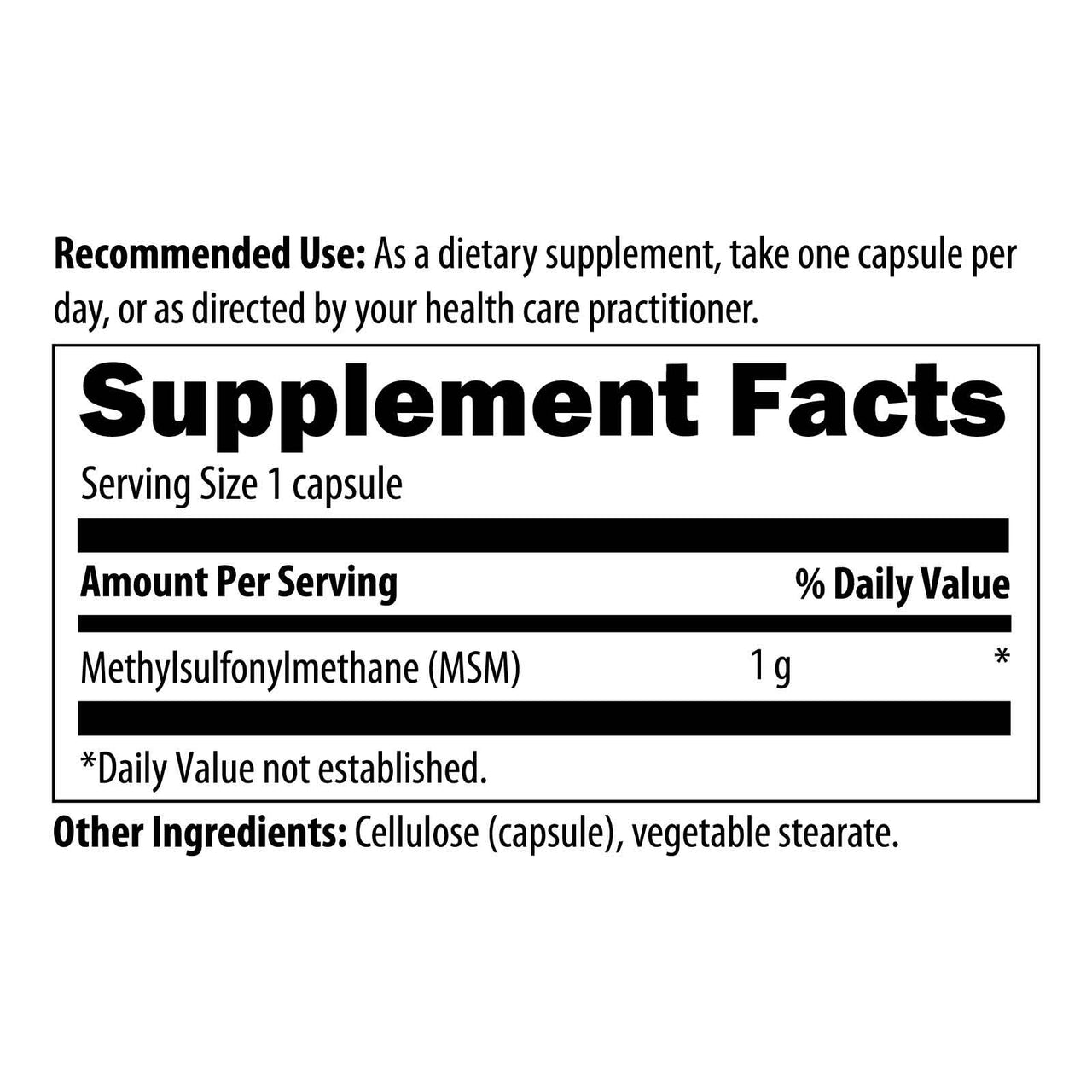 MSM 1000mg - 240 caps Designs for Health Supplement - Conners Clinic
