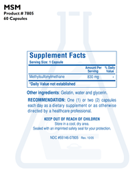 Thumbnail for MSM (60C) Biotics Research Supplement - Conners Clinic