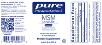 Thumbnail for MSM Powder 227 gms * Pure Encapsulations Supplement - Conners Clinic