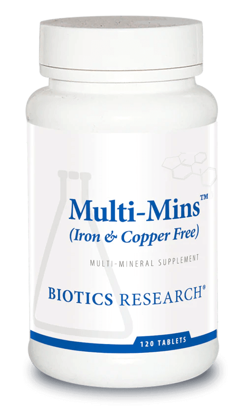 MULTI-MINS (IRON & COPPER FREE) (120T) Biotics Research Supplement - Conners Clinic