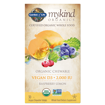 mykind Organics 2000 IU Vegan D3 30 tabs * Garden of Life Supplement - Conners Clinic
