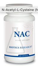 Thumbnail for N-Acetyl-L-Cysteine (NAC) 180 Caps Biotics Research Supplement - Conners Clinic