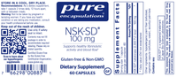 Thumbnail for NSK-SD (Nattokinase) 100 mg 60 caps * Pure Encapsulations Supplement - Conners Clinic
