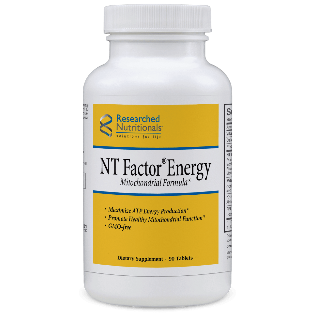 NT Factor® Energy - 90 Tablets Researched Nutritionals Supplement - Conners Clinic