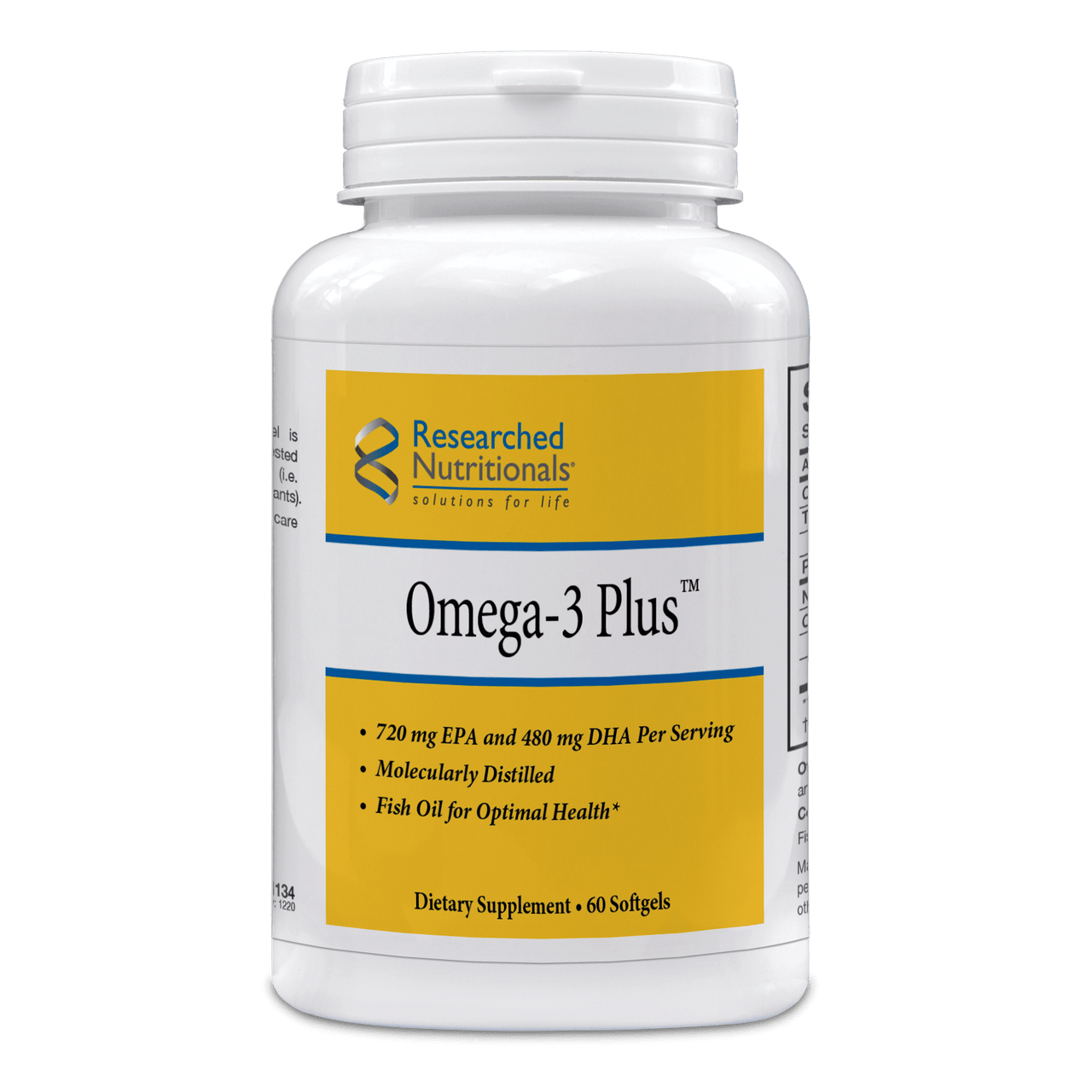 Omega-3 Plus - 60 Softgels Researched Nutritionals Supplement - Conners Clinic