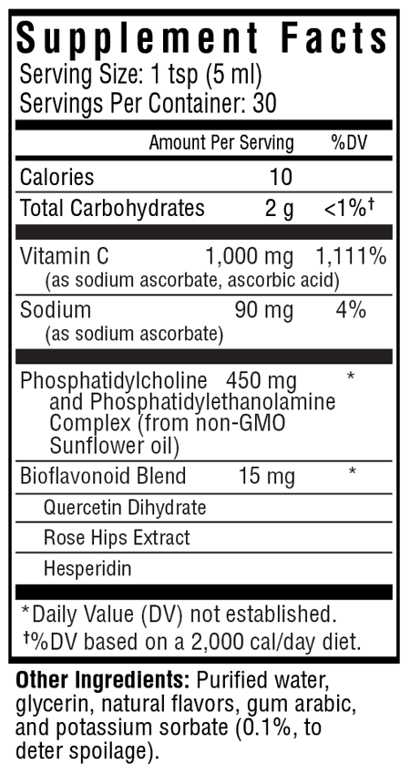 Optimal Liposomal Vitamin C Plus 5 fl oz Seeking Health Supplement - Conners Clinic