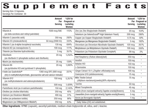 Optimal Prenatal 240 Capsules Seeking Health Supplement - Conners Clinic