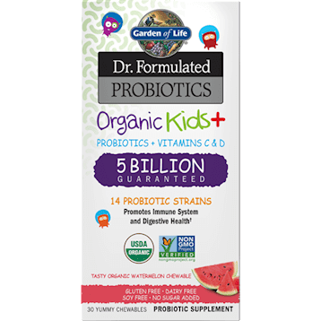 Organic Kids Probiotics Watermelon 30 chews * Garden of Life Supplement - Conners Clinic