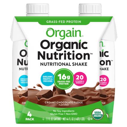 Organic Nutrition Shake Creamy Chocolate Fudge 4 Pack Orgain Supplement - Conners Clinic