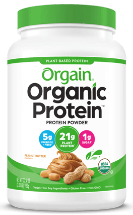 Organic Protein Powder Plant Based Peanut Butter 20 Servings Orgain Supplement - Conners Clinic