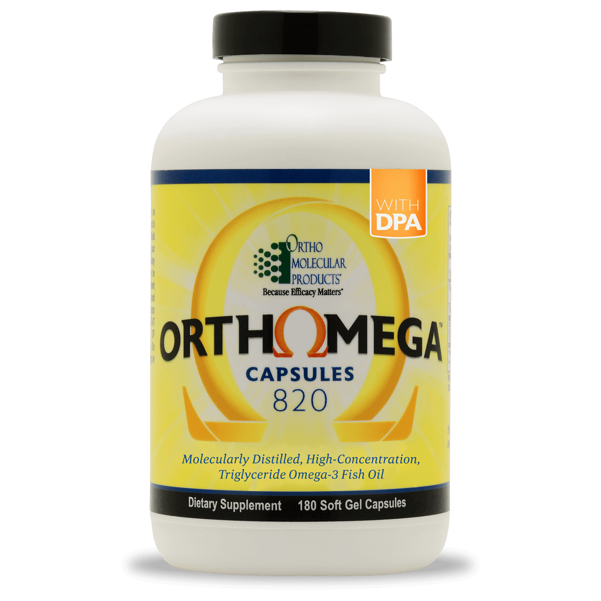 Orthomega 820 - Omega Oils - 180 capsules Ortho-Molecular Supplement - Conners Clinic