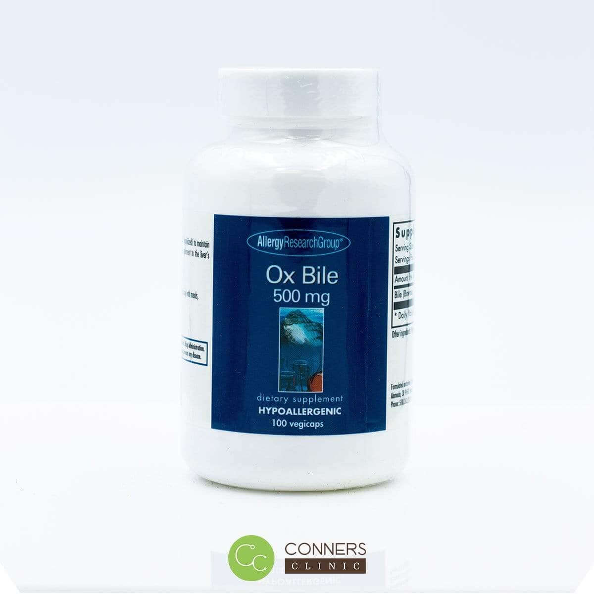 Ox Bile 500mg Allergy Research Group Supplement - Conners Clinic