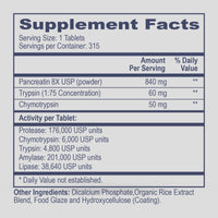 Thumbnail for Pancreatin 8x Plus Enzymes - 315 Tabs Prof Health Products Supplement - Conners Clinic