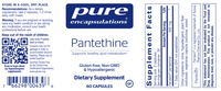 Thumbnail for Pantethine 250 mg 60 caps * Pure Encapsulations Supplement - Conners Clinic