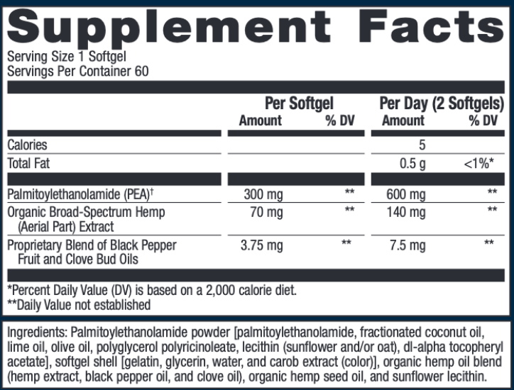 PEA Relief™ 60 softgels * Metagenics Supplement - Conners Clinic