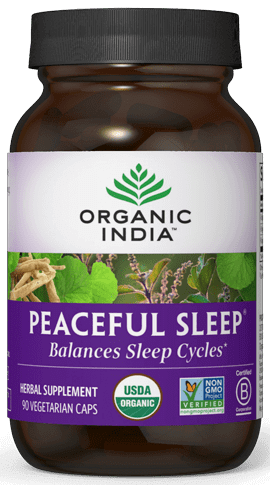 Peaceful Sleep 90 Capsules Organic India Supplement - Conners Clinic