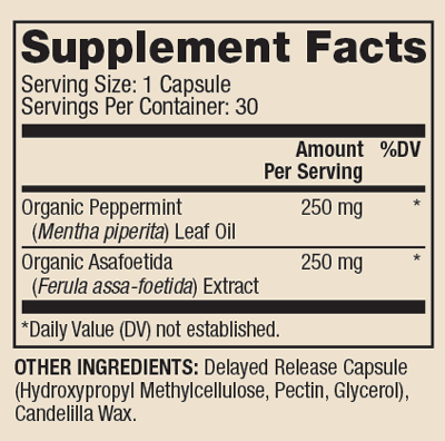 Peppermint Oil with Asafoetida - 30 Capsules Dr. Mercola Supplement - Conners Clinic