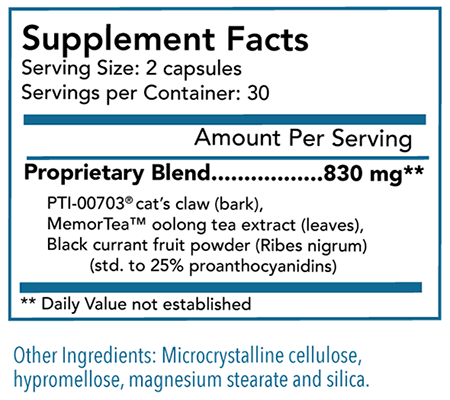 Percepta Professional 60 Capsules Cognitive Clarity Supplement - Conners Clinic