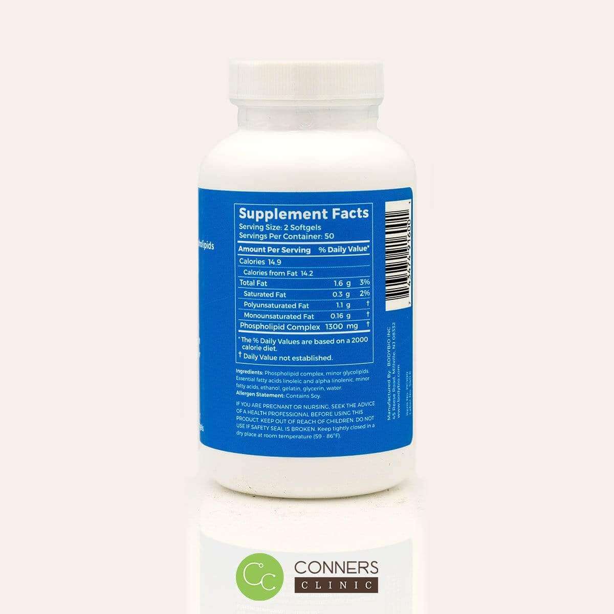 Phosphatidylcholine - BodyBio PC - 100 CAPSULES Body Bio Supplement - Conners Clinic