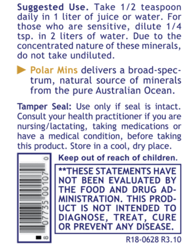 Polar Mins - 8 oz. Premier Research Labs Supplement - Conners Clinic