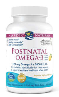 Thumbnail for Postnatal Omega-3 - Lemon - 60 Count Nordic Naturals Supplement - Conners Clinic