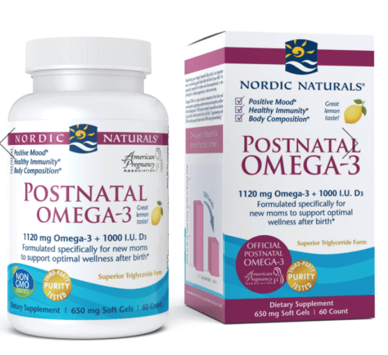 Postnatal Omega-3 - Lemon - 60 Count Nordic Naturals Supplement - Conners Clinic