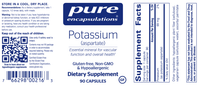 Thumbnail for Potassium (aspartate) 90 vcaps * Pure Encapsulations Supplement - Conners Clinic